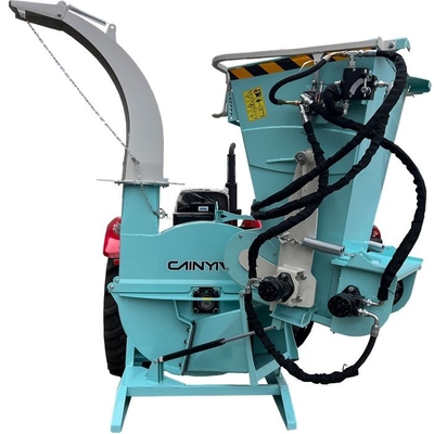 PTO Driven Wood Chipper Shredder 10inch Capacity Full Hydraulic Feed System